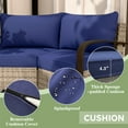 thumbnail image 6 of EAGLE PEAK Coastal Vista 2 Piece Patio Furniture Sets, Outdoor Sectional Patio Conversation Set Wicker Rattan Sofa Chair Set with Blue Cushion, 6 of 9