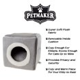 thumbnail image 3 of Petmaker Covered Cave Pet Cat Bed, Gray, 3 of 8