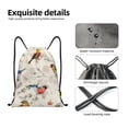thumbnail image 4 of Xecao Little Birds Pattern Sports Drawstring Backpack - String Swim Gym Bag with Wet Proof Pocket for Women&Men-Medium, 4 of 6