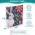 thumbnail image 5 of Rabbit Flowers Easter Eggs 3 Ring Binders 1.5 inch Hardcover File Folders with Interior Pockets A4 Size Organizer for School Office Hospital Set of 2, 5 of 8