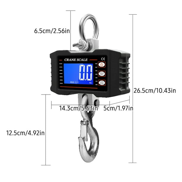 Digital Hanging Scale with Remote Control 1000kg/ 2204lbs Portable