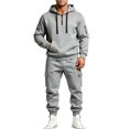 thumbnail image 5 of Leey-World Mens 2 Piece Outfits Jogging Suits for Men Activewear Work Out Hoodie and Sweatpants Set Casual Big and Tall Baggy Jumpsuit, 5 of 6
