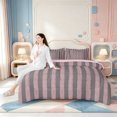 thumbnail image 5 of Erosebridal Abstract Line Art 7-Piece Twin Bedding,Modern Stripes Bedding Comforter Set,Pink Reversible, 5 of 7