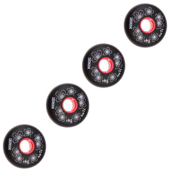 Rueda de Repuesto Sunnimix de patín de Fitness de hockey de 2x4 piezas 84A 72 mm negro