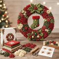 thumbnail image 4 of 2027 New 3D Fabric Poke Wreath Art DIY Kit Christmas Craft for Adults，3D DIY Fabric Poke Art, Christmas Wreath Making Kit for Adults,Beginner Friendly,Home Door Wall Decor, Holiday Craft, 4 of 7