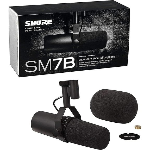 Shure SM7B Cardioid Dynamic Vocal Microphone, Black