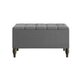 thumbnail image 2 of CraftPorch  2 Piece Bedroom Bench Set Transitional Button Tufted Bed Light Grey - King, 2 of 5