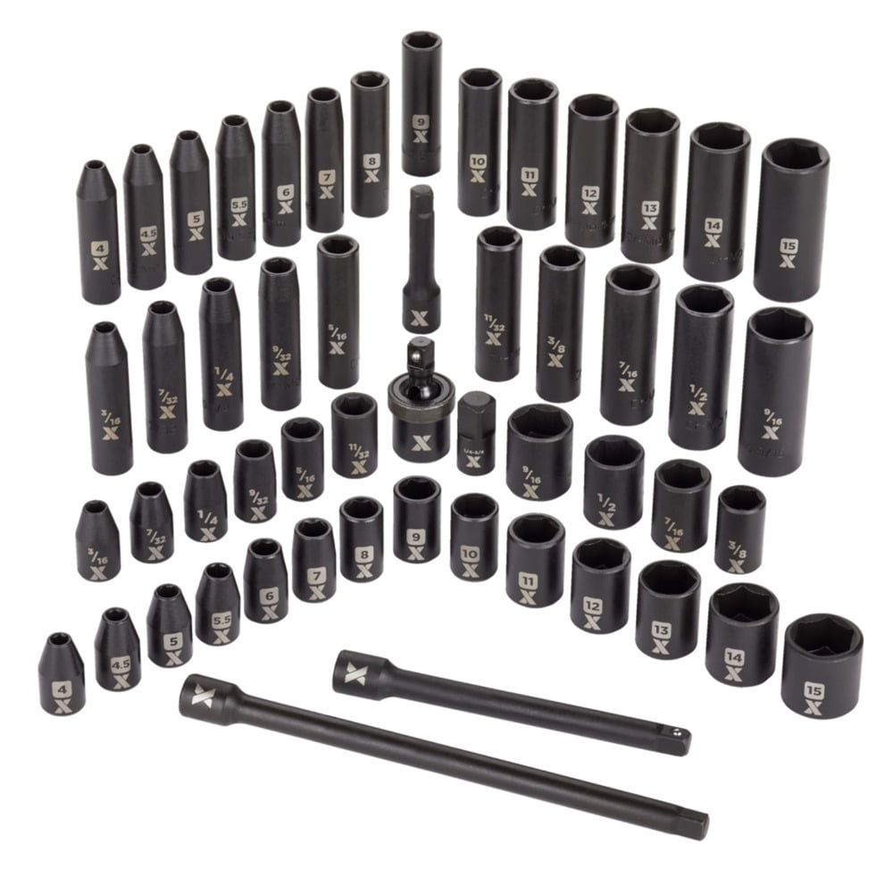 53-Piece 1/4 in. Drive Impact Socket Set