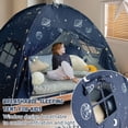 thumbnail image 4 of Tienda de campaña para cama, dosel de juego espacial doble para niños, tienda de campaña con dosel para literas para niños pequeños, casa de juegos con domo Galaxy, tiendas de campaña portátiles para, 4 of 7
