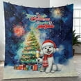 thumbnail image 4 of Merry Christmas and Happy New Year Santa Bichon Frise Holiday Xmas Winter 2025 Quilt Blanket Bichons Dog Lovers Gifts Idea Cozy Comforter Throw Blanket - 00024, 4 of 5