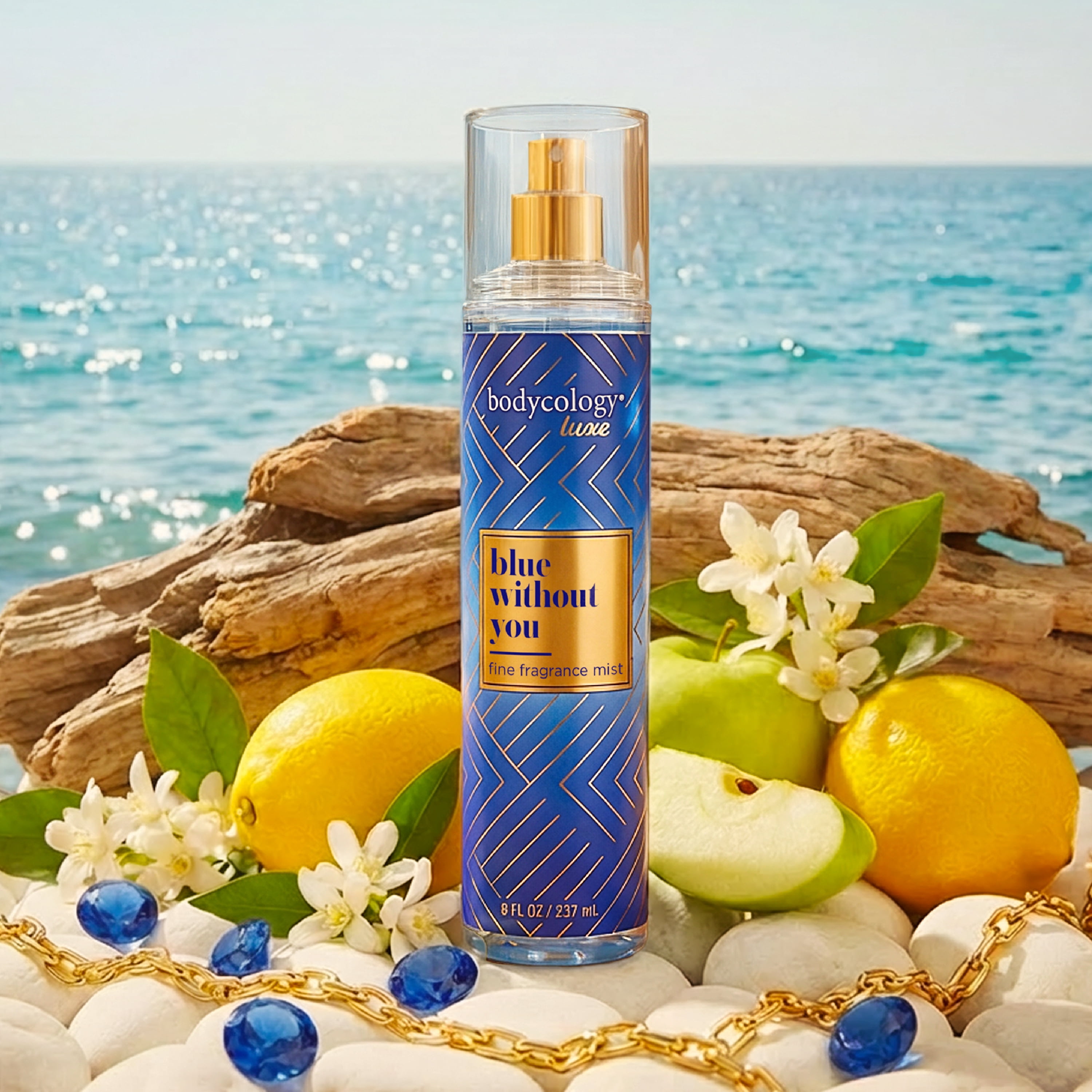 Bodycology Luxe Fragrance Body Mist, Blue Without You, 8 fl oz
