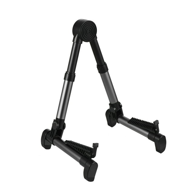 Yeacher Adjustable Folding Instrument Stand for Guitar Ukulele Violin Bass Classic Folk Electric Guitars Foldable Stand Holder A-frame Bracket Universal Compact Space-saving