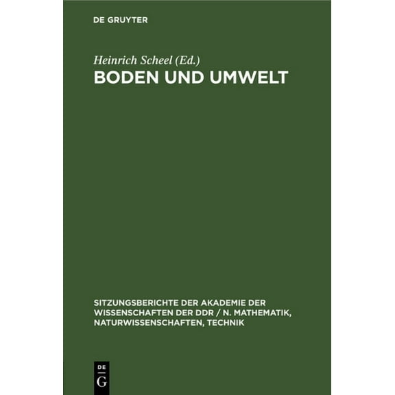 Sitzungsberichte der Akademie der Wissen Boden Und Umwelt, Book 1975, (Hardcover)