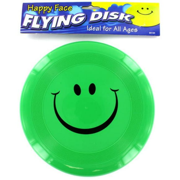 Bulk Buys SK105-24 9 "Smiley Face Flying Disk - Caisse de 24 par achats en gros