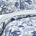 thumbnail image 3 of Lush Decor Floral Cotton Quilt Set, Full/Queen, Blue, 3 of 7