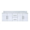 thumbnail image 3 of Sonoma 60 in W x 22 in D Glossy White Double Bath Vanity and Carrara Marble Top, 3 of 11