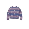 thumbnail image 2 of Planet Gold Girls Bow Print Ombre Sweater, Sizes 12M-18, 2 of 6