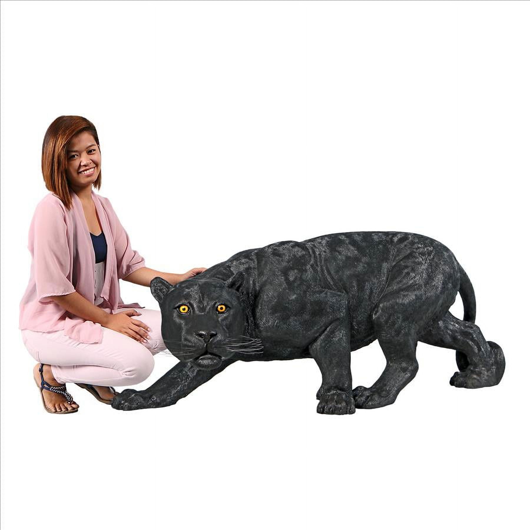Design Toscano Shadowed Predator Black Panther Statue: Small Design Toscano Shadowed Predator Black Panther Statue: Small