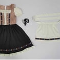 thumbnail image 4 of Edvintorg Girls Dresses Halloween Embroidery Square Neck A Line Dress Plaid Short Sleeve Fancy Dress with Bowknot Clothes for Girls Size 4-16, 4 of 6