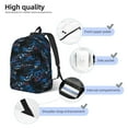 thumbnail image 3 of Disketp Blue Sports Car Mochila de Lona Estampada, Mochila Escolar de Viaje Ligera para Estudiantes y Portátil-Small, 3 of 5