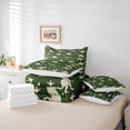 thumbnail image 5 of meiyoeat Green Dino Skeleton Full Size Bedding Sets for Boys, Wildlife Brachiosaurus Print Full Size Bed in a Bag, Reversible, 7-Piece, 5 of 6