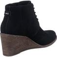 thumbnail image 4 of Toms Hyde Black Lace Detail Pull On Wedge Heel Rounded Toe Ankle Fashion Boots (Black, 5.5), 4 of 6