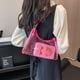 thumbnail image 1 of Bolso Bolso de axila para mujer, de PVC transparente, informal, para niñas, bolso de mano para mujer (rosa), 1 of 8