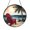 Acrylic 3.5 Inch, variant on Fantasy Beach Sunset Stained Glass Window Handmade Hanging Art