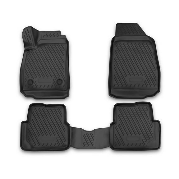 OMAC Floor Mats Liner for Pontiac G5 2005-2010 Black TPE All-Weather 4 Pcs