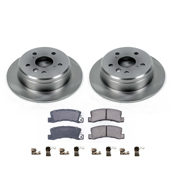 Ultimate Brakes Rear Ceramic Brake Pad and Rotor Kit with Hardware WM80337