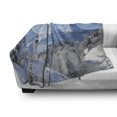 thumbnail image 3 of Winter Soft Flannel Fleece Blanket, Snowy Bavaran Alps with Maria Gern with Famous Watzmann Massif Scenes from Germany, Cozy Plush for Indoor and Outdoor Use, 60" x 80", Blue White, by Ambesonne, 3 of 6