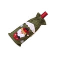 thumbnail image 2 of Cubierta de botella de vino de muñeco de nieve, manga con cordón de Navidad, cubiertas de champán de Papá Noel, ropa de de comedor para Kits de decoración para fiestas Muñeco de nieve/Verde Bearachild HA068081-01, 2 of 6