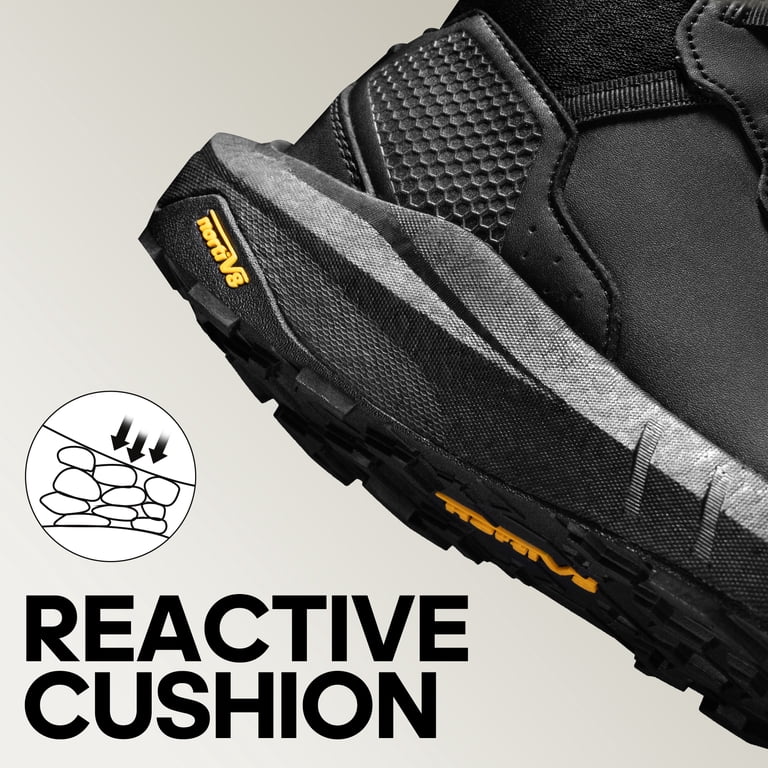 〽️Men\'s Grey Nortiv 8 Tactical Hiking Lightweight Arch Support Work Boots Arch Support Leather & Suede Hiking Boots main image 2