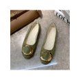 thumbnail image 3 of Bellella Women Flats Square Toe Flat Shoes Comfort Casual Shoe Faux Suede Pumps Party Formal Light Green 5, 3 of 4