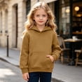 thumbnail image 2 of RMGVDSD Hoodies for Girls Long Sleeve Solid Color Pullover Hooded Sweatshirts for Big Kids Casual Streetwear Back To School Tops Fashion Fall Tops 10-11 Years, 2 of 5