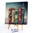 thumbnail image 2 of Cuadros Decorativos Pintura al óleo por números Acrílico Hecho a mano Rocket House Imagen digital Decoración para el hogar Likrtyny embutido en tela, 2 of 9