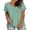 Mint Green, variant on Women's Summer Large Fashion Casual Trendy Short Sleeve Plus Size Tops V-neck Short Sleeve Casual Shirts
