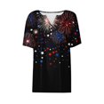 thumbnail image 4 of VerPetridure American Flag Shirts for Women 4th of July Tops USA Print T Shirt Casual Short Sleeve American Proud T-Shirt Tops, 4 of 5