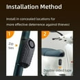 thumbnail image 3 of Campana de Alarma para Bicicleta, 113 DB, Bocina Eléctrica para Bicicleta, Detector de Vibración con Control Remoto Inalámbrico y Antirrobo para Seguridad de Motocicletas, 3 of 5