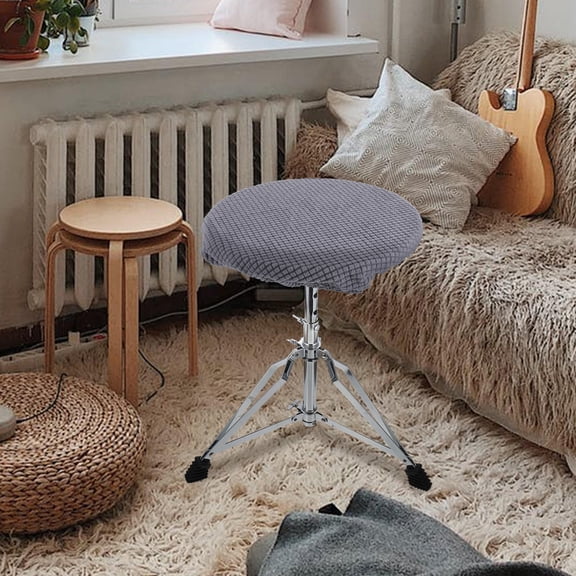 OUNONA 1Pc Dark Grey Elastic Chair Slipcover Polyester for Home Use Round Chairs