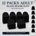 thumbnail image 2 of Yacht & Smith Winter Beanies, Wholesale Bulk Cold Weather Thermal Warm Stretch Skull Cap, Adult Unisex Hat (12 Packs Black), 2 of 7