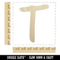 thumbnail image 2 of Letter T Uppercase Felt Marker Font Wood Shape Unfinished Piece Cutout Craft DIY Projects - 6.25 Inch Size - 1/4 Inch Thick, 2 of 7