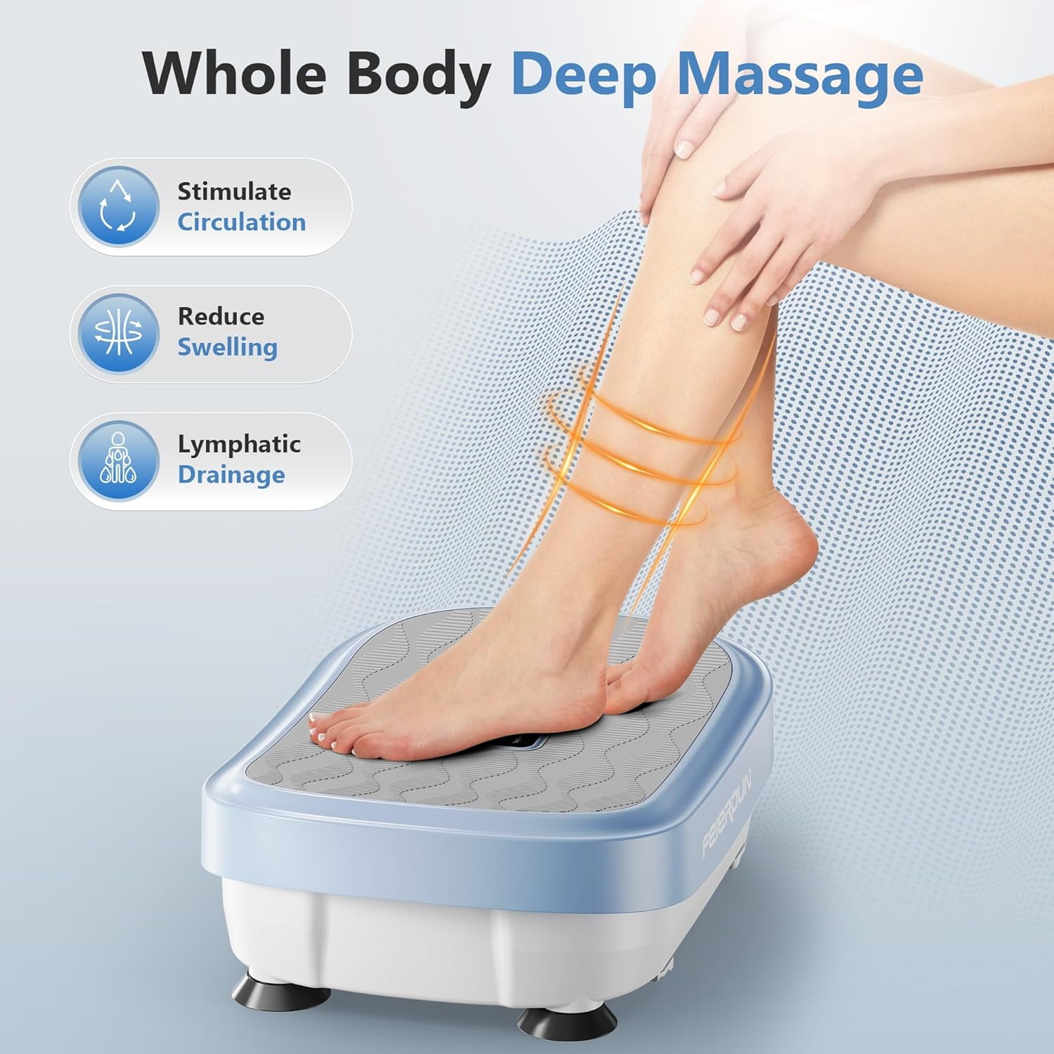 FEIERDUN Vibration Platform Machine, full Body Workout Vibration Fitness Platform, with Loop Bands & Remote