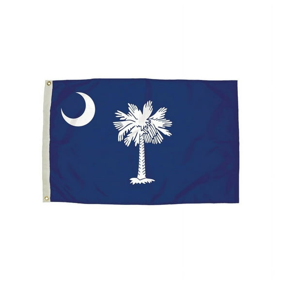 Durawavez Nylon Outdoor Flag With Heading & Grommets, South Carolina, 3Ft X 5Ft