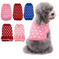 thumbnail image 2 of Suministros para mascotas Ropa para perros Suéter con forma de corazón para mascotas Suéter ajustado con cuello redondo para mascotas, 2 of 5