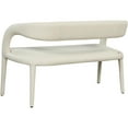thumbnail image 5 of Meridian Furniture Sylvester Cream Vegan Leather Bench, 5 of 17