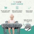 thumbnail image 3 of Totes Babies Shopping Cart Cover & Highchair Cover, Black & White Soft Cotton for Infants, Toddlers, 3 of 5