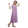 thumbnail image 3 of Moomaya Chemise de Nuit en Coton Imprimée pour Femmes à Manches Courtes, 3 of 5