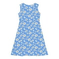 thumbnail image 5 of Delliss Girls Summer Sleeveless Dress Tropical Print Skater Twirly Dresses 4-14Years, 5 of 8