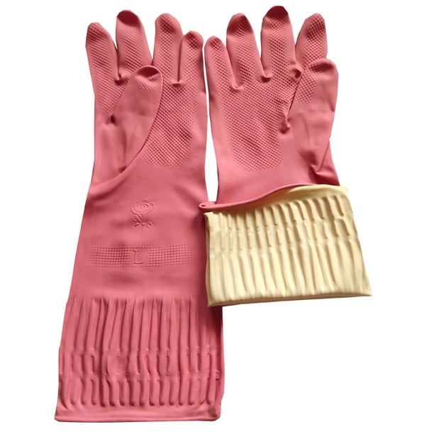 Guantes de látex para lavar platos, extensión de goma, impermeables y antideslizantes, guantes de goma para limpieza de cocina y hogar, guantes para lavar coches